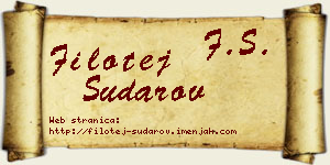 Filotej Sudarov vizit kartica